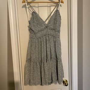 Blue Floral Sundress | She + Sky Dress | Tiered Sundress | L